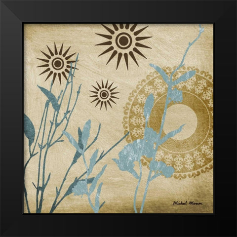 Botanical Silhouettes III Black Modern Wood Framed Art Print by Marcon, Michael