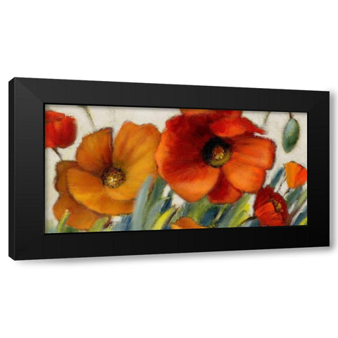 Poppy Splendor II Black Modern Wood Framed Art Print by Loreth, Lanie