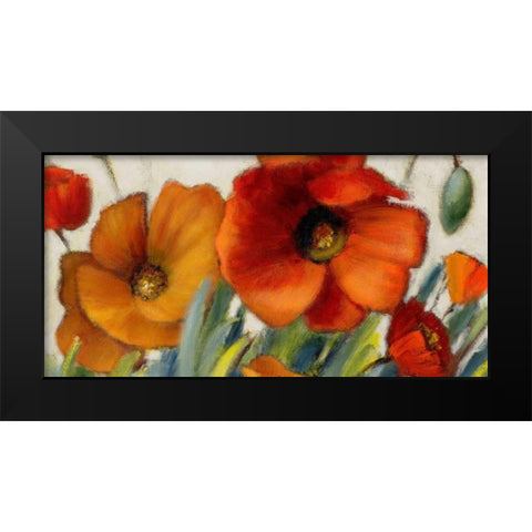 Poppy Splendor II Black Modern Wood Framed Art Print by Loreth, Lanie