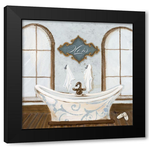 Villa Bath I Black Modern Wood Framed Art Print with Double Matting by Ritter, Gina