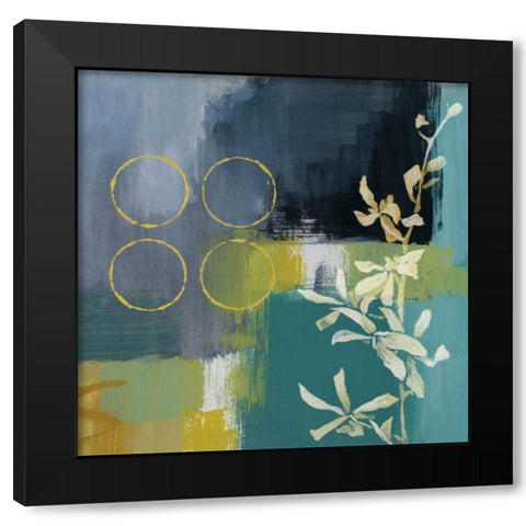 Mediterranean Floral I Black Modern Wood Framed Art Print with Double Matting by Loreth, Lanie