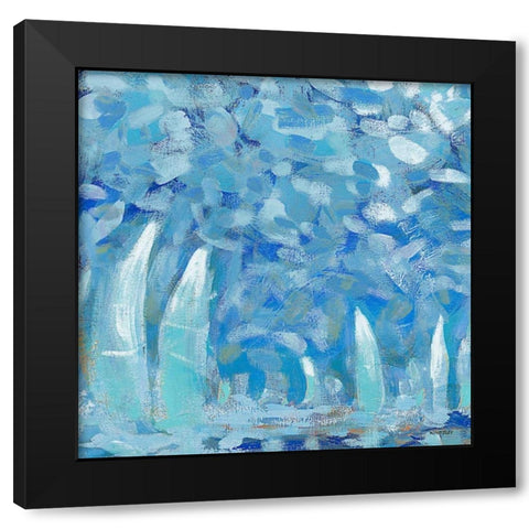 By the Pier I Black Modern Wood Framed Art Print by Kingsley