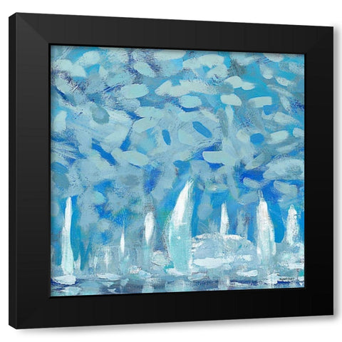 By the Pier II Black Modern Wood Framed Art Print by Kingsley