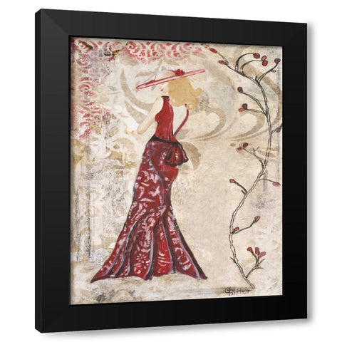 Stroll in the Park II Black Modern Wood Framed Art Print with Double Matting by Ritter, Gina
