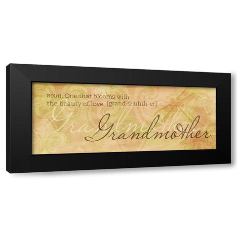 Grandmother Black Modern Wood Framed Art Print by SD Graphics Studio