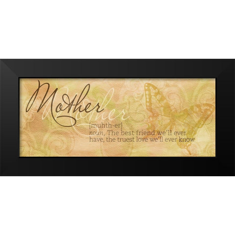 Mother Black Modern Wood Framed Art Print by SD Graphics Studio