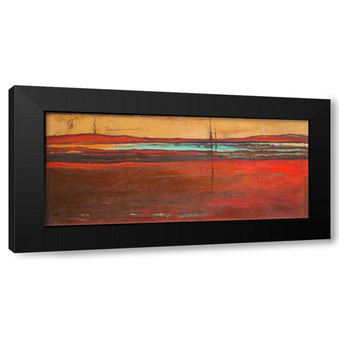 Red Horizon I Black Modern Wood Framed Art Print by Pinto, Patricia