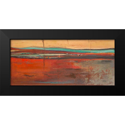 Red Horizon II Black Modern Wood Framed Art Print by Pinto, Patricia
