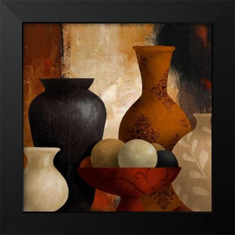 Spiced Vessels I Black Modern Wood Framed Art Print by Loreth, Lanie