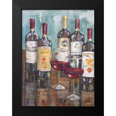 Wine Tasting II Black Modern Wood Framed Art Print by French-Roussia, Heather A.