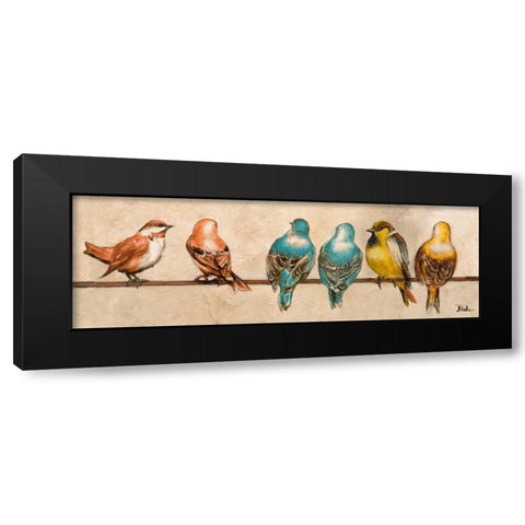 Gleeful Panel I Black Modern Wood Framed Art Print by Pinto, Patricia