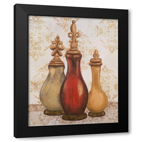 Jeweled Accents I Black Modern Wood Framed Art Print with Double Matting by Hakimipour, Tiffany