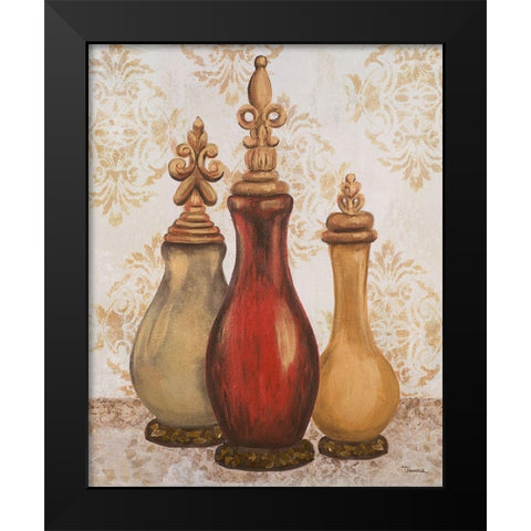 Jeweled Accents I Black Modern Wood Framed Art Print by Hakimipour, Tiffany