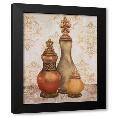 Jeweled Accents II Black Modern Wood Framed Art Print with Double Matting by Hakimipour, Tiffany