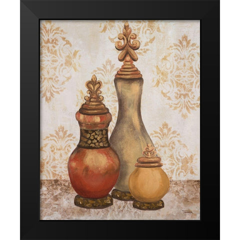 Jeweled Accents II Black Modern Wood Framed Art Print by Hakimipour, Tiffany