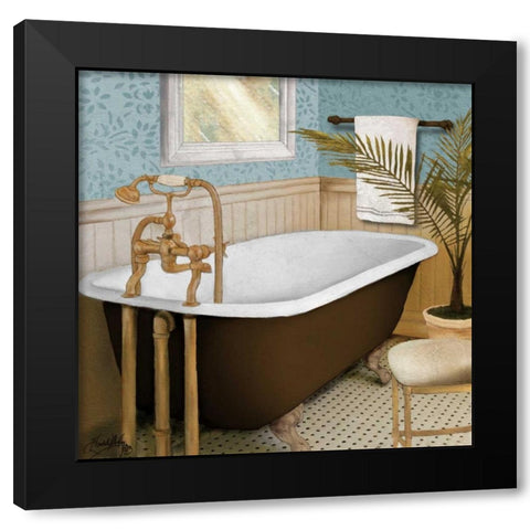 Afternoon Bath I Black Modern Wood Framed Art Print with Double Matting by Medley, Elizabeth