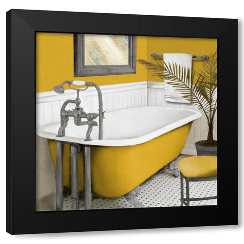 Sunny Bath I Black Modern Wood Framed Art Print with Double Matting by Medley, Elizabeth