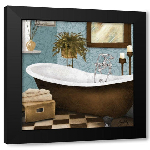 Afternoon Bath II Black Modern Wood Framed Art Print with Double Matting by Medley, Elizabeth