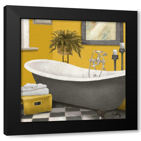 Sunny Bath II Black Modern Wood Framed Art Print by Medley, Elizabeth