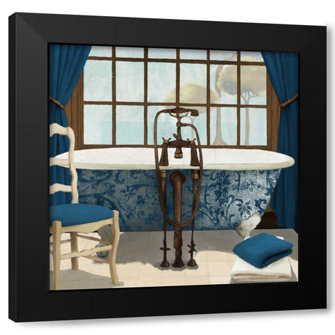 Blue View I Black Modern Wood Framed Art Print by Medley, Elizabeth