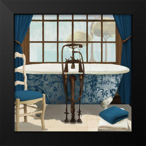 Blue View I Black Modern Wood Framed Art Print by Medley, Elizabeth