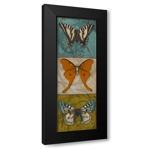 Blue Wings I Black Modern Wood Framed Art Print with Double Matting by Pinto, Patricia