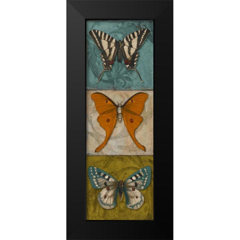 Blue Wings I Black Modern Wood Framed Art Print by Pinto, Patricia