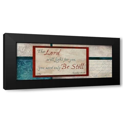 Be Still Black Modern Wood Framed Art Print with Double Matting by Medley, Elizabeth