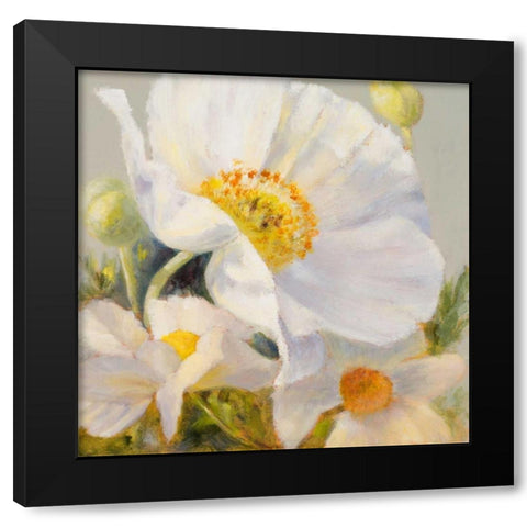 Sunbeam Flowers I Black Modern Wood Framed Art Print by Loreth, Lanie