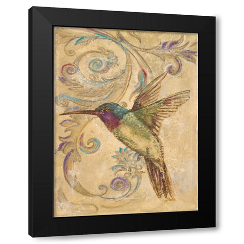 Hummingbird II Black Modern Wood Framed Art Print by Pinto, Patricia