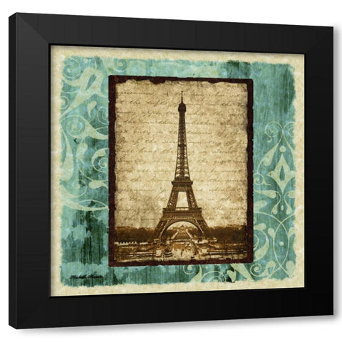 Parisian Trip I Black Modern Wood Framed Art Print with Double Matting by Marcon, Michael