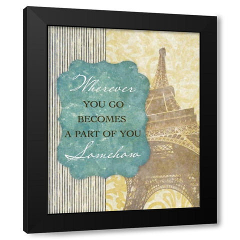 Wherever You Go Black Modern Wood Framed Art Print with Double Matting by Spaeth, John