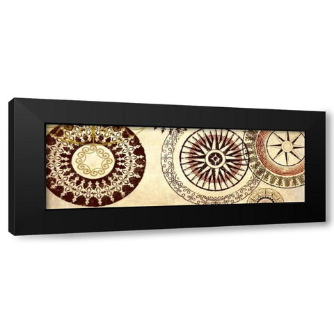 Textile Panel II Black Modern Wood Framed Art Print by Marcon, Michael