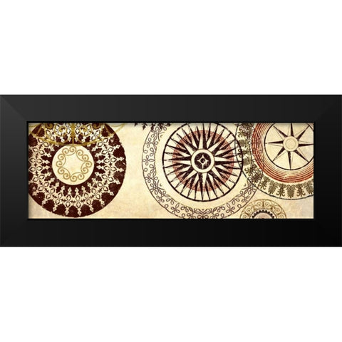 Textile Panel II Black Modern Wood Framed Art Print by Marcon, Michael