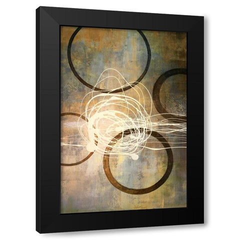 Connections I Black Modern Wood Framed Art Print with Double Matting by Marcon, Michael