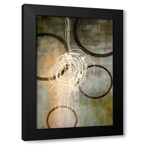 Connections II Black Modern Wood Framed Art Print with Double Matting by Marcon, Michael