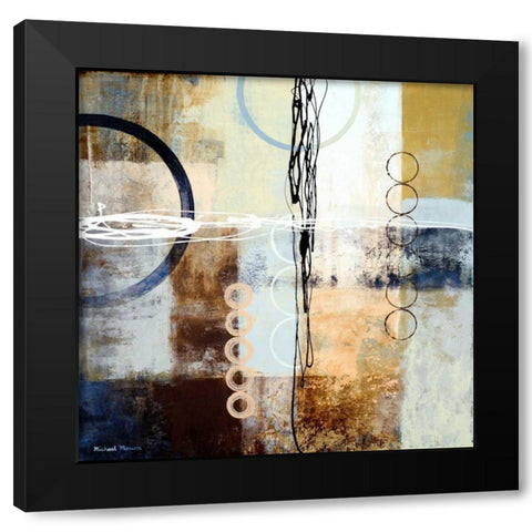 Intersections II Black Modern Wood Framed Art Print with Double Matting by Marcon, Michael