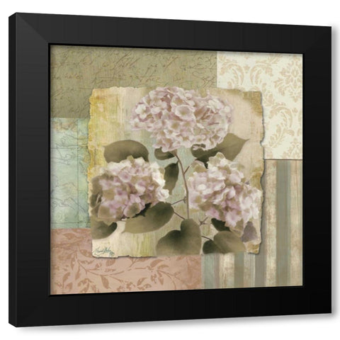 Botanical Hydrangeas Black Modern Wood Framed Art Print by Medley, Elizabeth
