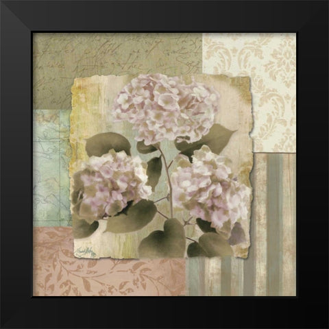 Botanical Hydrangeas Black Modern Wood Framed Art Print by Medley, Elizabeth