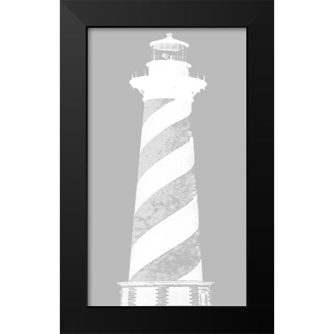 Lighthouse Panel I Black Modern Wood Framed Art Print by Rodriguez, Jairo