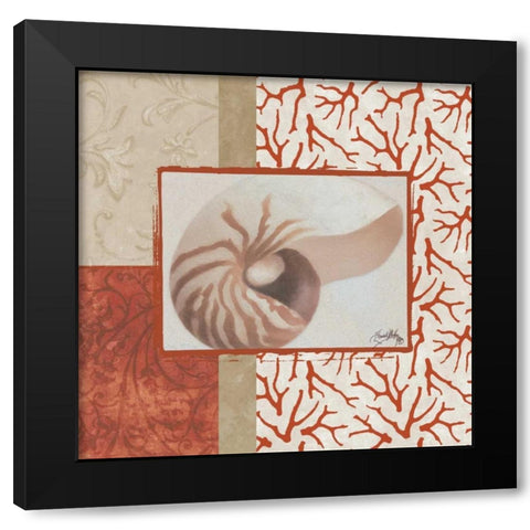 Coral Branch I Black Modern Wood Framed Art Print by Medley, Elizabeth