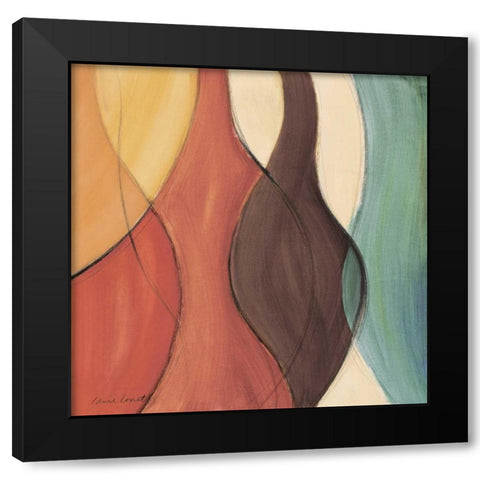 Convergence II Black Modern Wood Framed Art Print with Double Matting by Loreth, Lanie