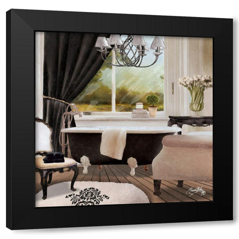 Chandelier Bath II Black Modern Wood Framed Art Print by Medley, Elizabeth