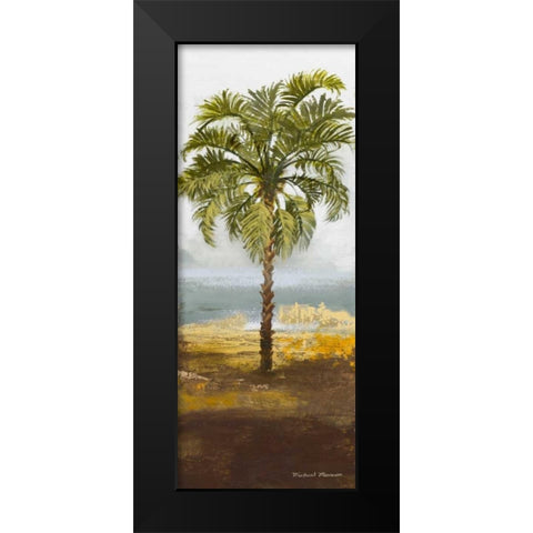 Beach Palm I Black Modern Wood Framed Art Print by Marcon, Michael