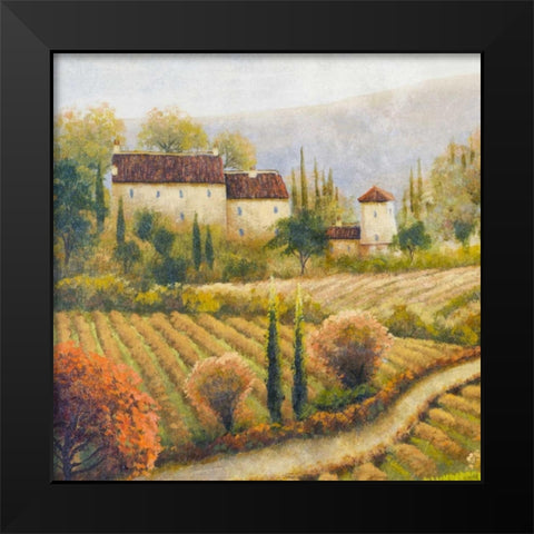 Tuscany Vineyard I Black Modern Wood Framed Art Print by Marcon, Michael