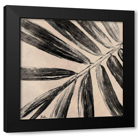 Neutral Palms Close Up II Black Modern Wood Framed Art Print by Pinto, Patricia