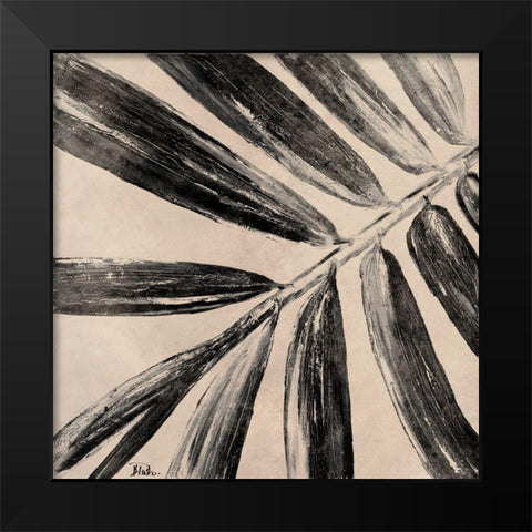 Neutral Palms Close Up II Black Modern Wood Framed Art Print by Pinto, Patricia