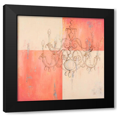 Hollywood Vintage Pink Square Black Modern Wood Framed Art Print by Pinto, Patricia