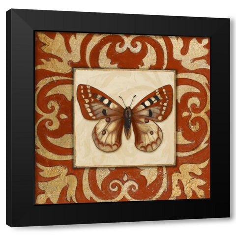 Moroccan Butterfly I Black Modern Wood Framed Art Print with Double Matting by Pinto, Patricia