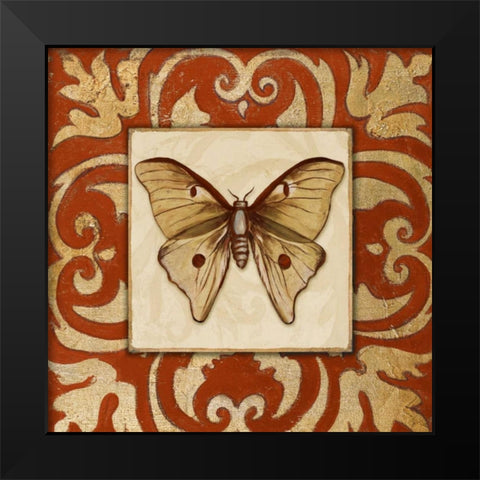 Moroccan Butterfly II Black Modern Wood Framed Art Print by Pinto, Patricia